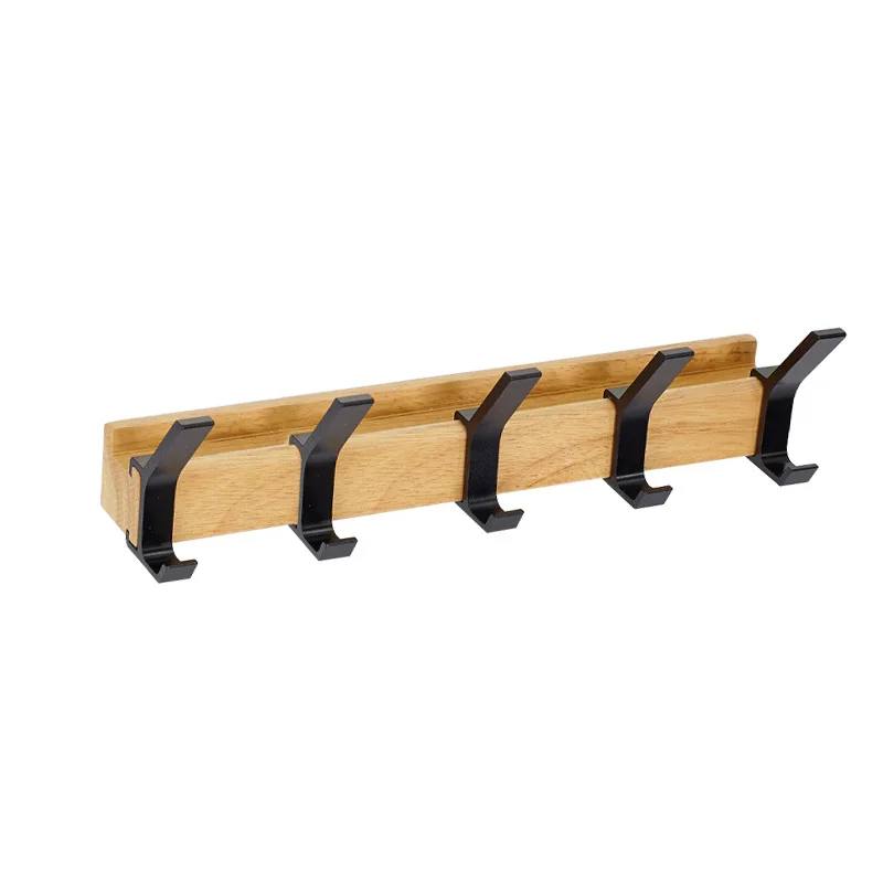 Modern Wall-Mounted Coat Organizer with Adjustable Hooks