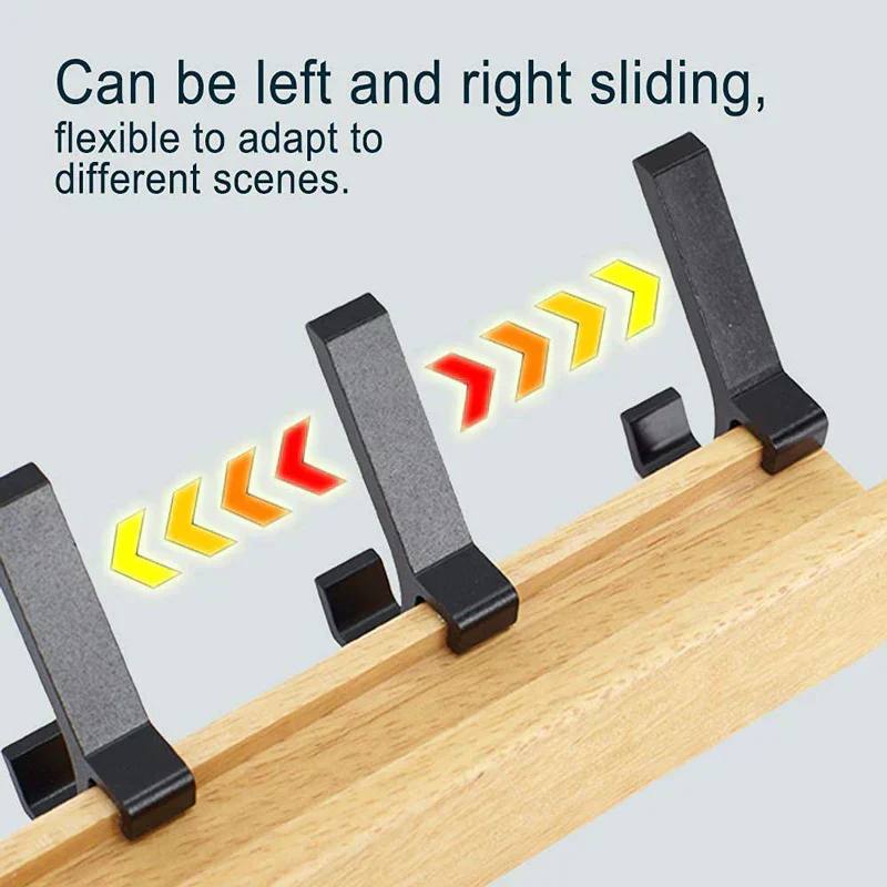 Modern Wall-Mounted Coat Organizer with Adjustable Hooks