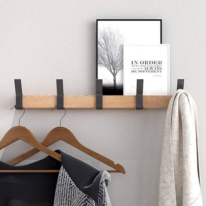 Modern Wall-Mounted Coat Organizer with Adjustable Hooks