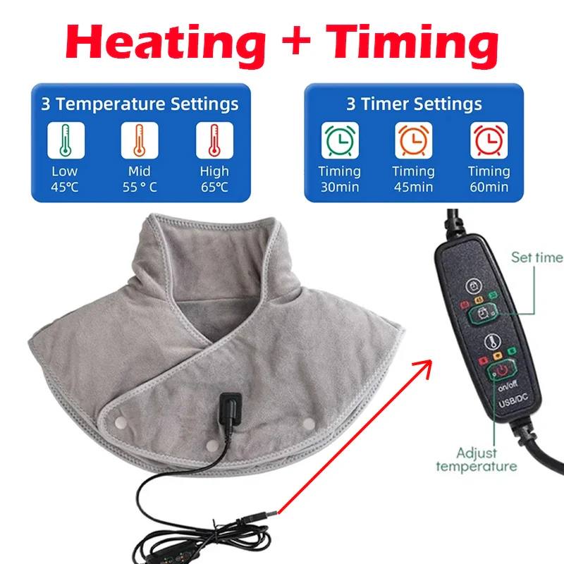 Soothing Neck and Shoulder Heating Pad with Timer & 3 Settings
