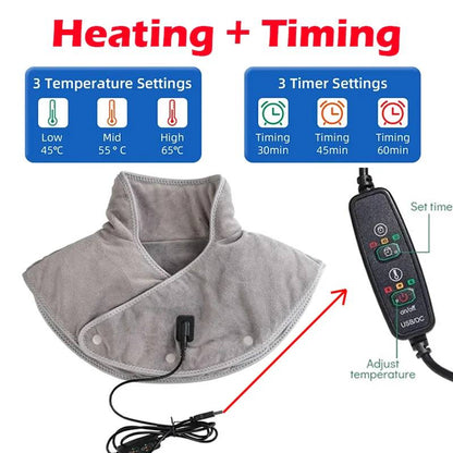 Soothing Neck and Shoulder Heating Pad with Timer & 3 Settings