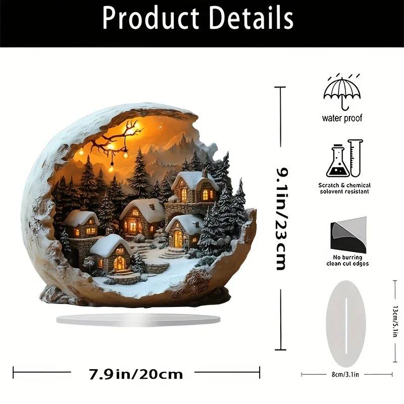 Chic Acrylic Holiday Figurine for Festive Tabletop Display