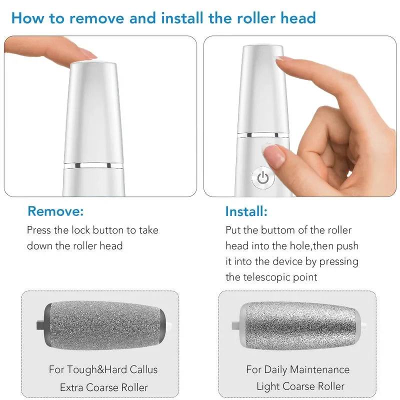 Rechargeable Foot Smoother with LED Guidance and Custom Speeds