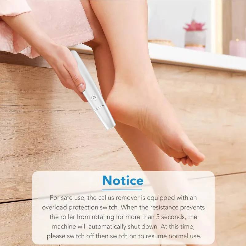 Rechargeable Foot Smoother with LED Guidance and Custom Speeds