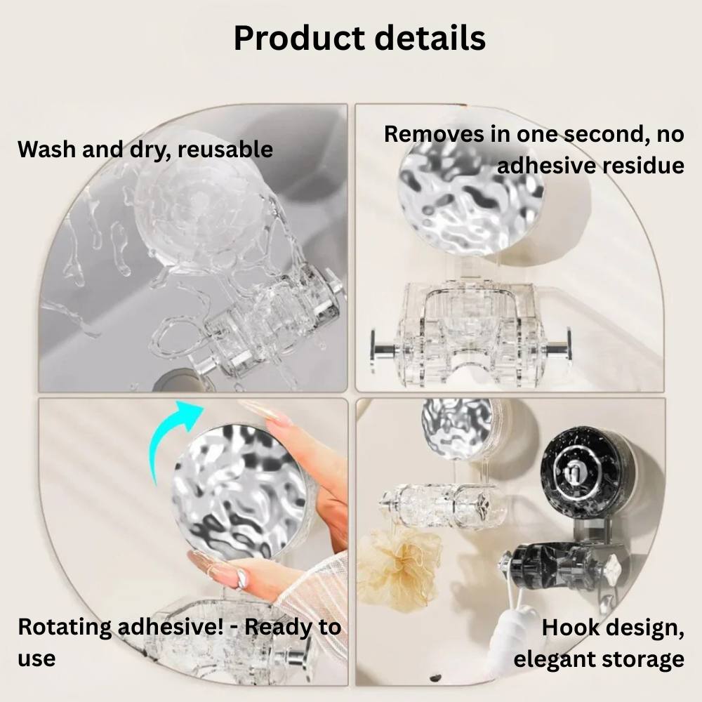 Versatile Shower Head Mount with Easy Suction Attachment
