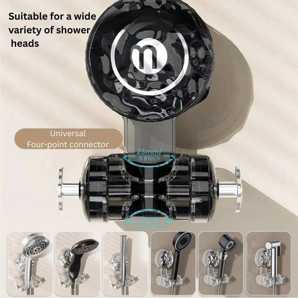 Versatile Shower Head Mount with Easy Suction Attachment