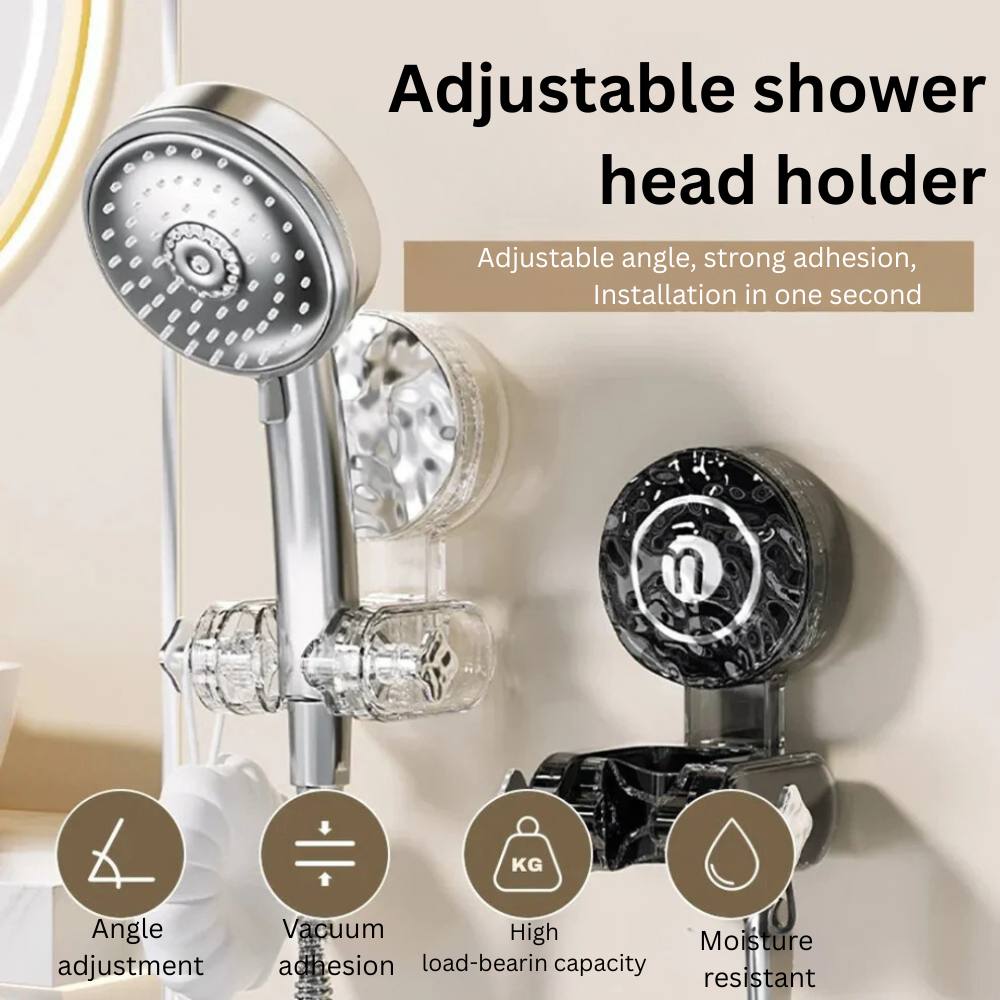 Versatile Shower Head Mount with Easy Suction Attachment