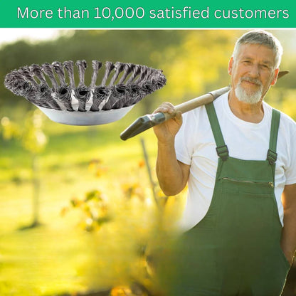 Premium Steel Brush Attachment for Effortless Yard Trimming