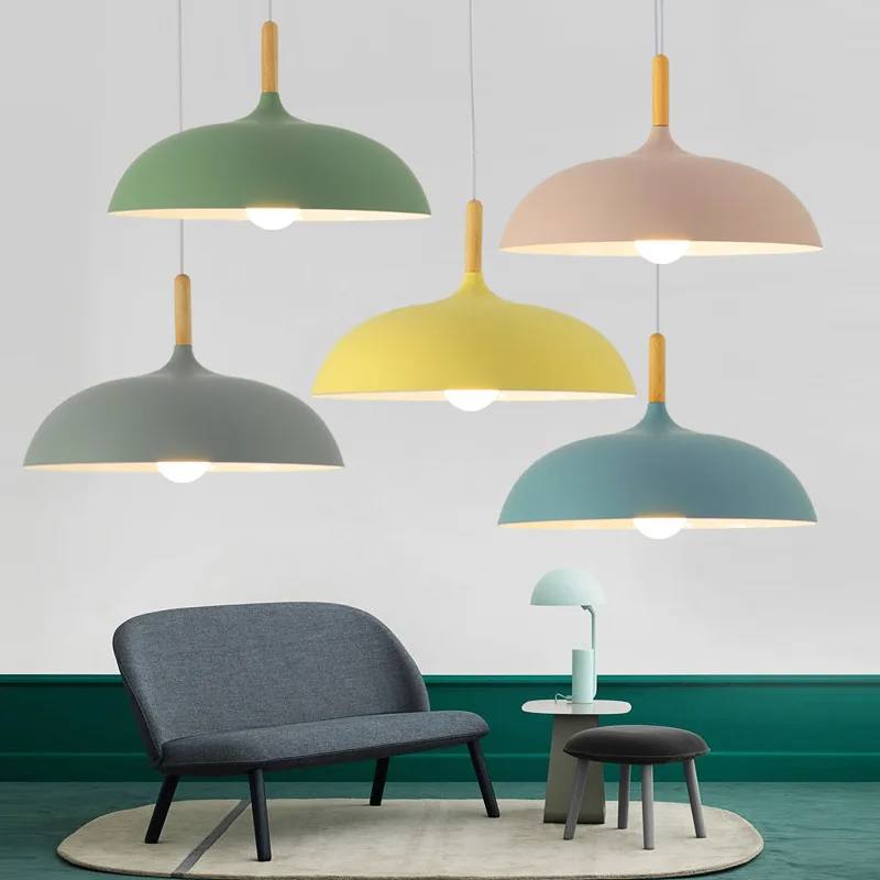 Natural Oak Hanging Light Fixture with Scandinavian Flair
