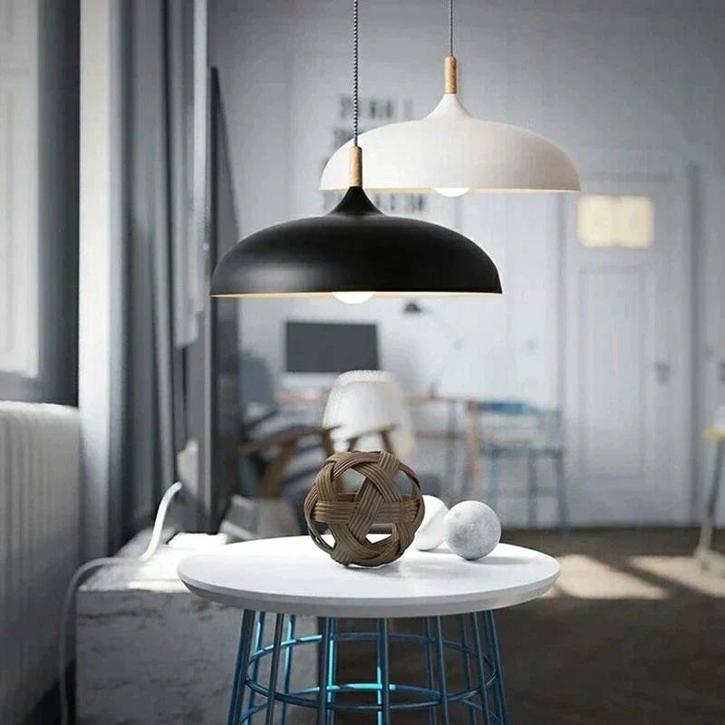 Natural Oak Hanging Light Fixture with Scandinavian Flair