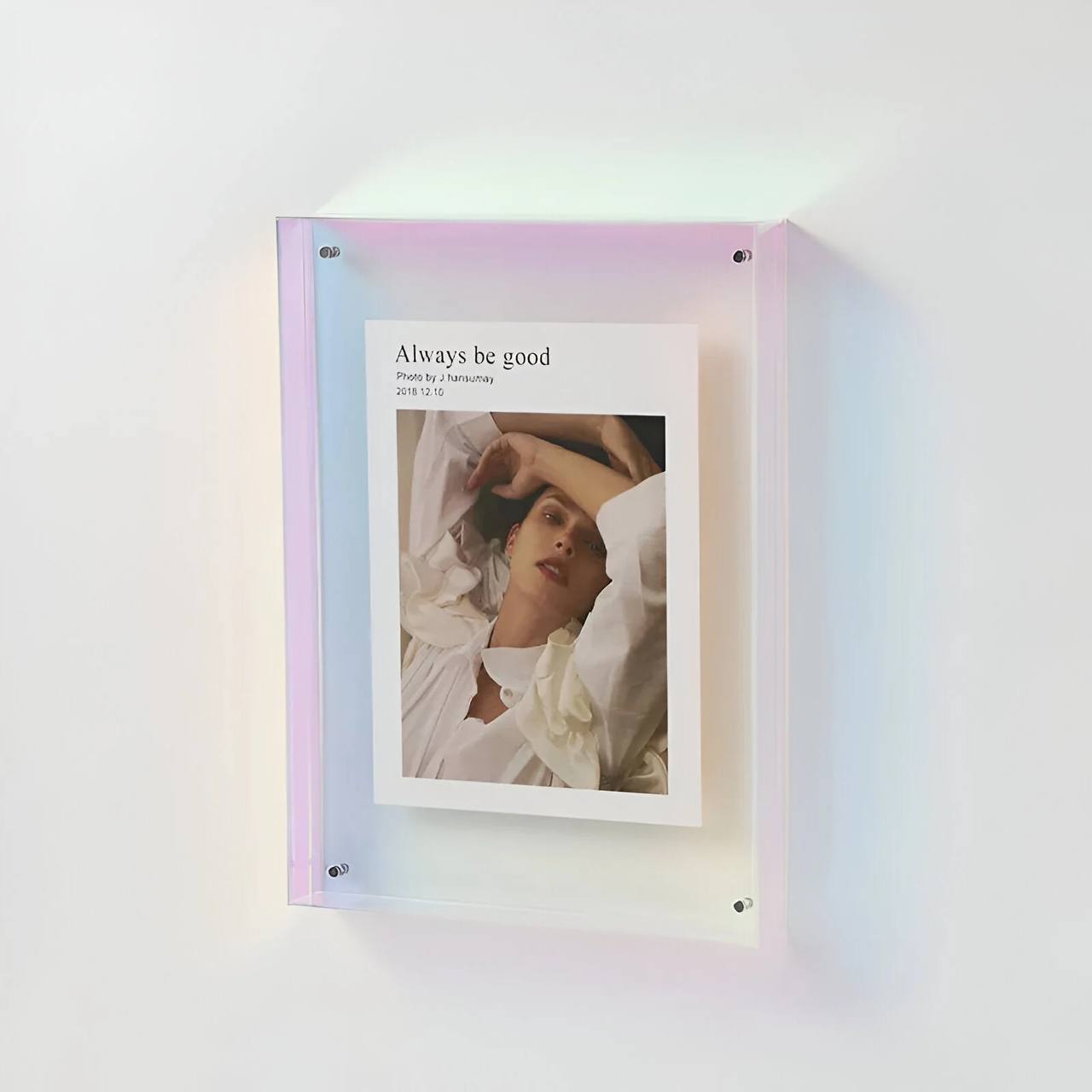 Sleek Transparent Photo Display Frame - Modern Minimalist Design