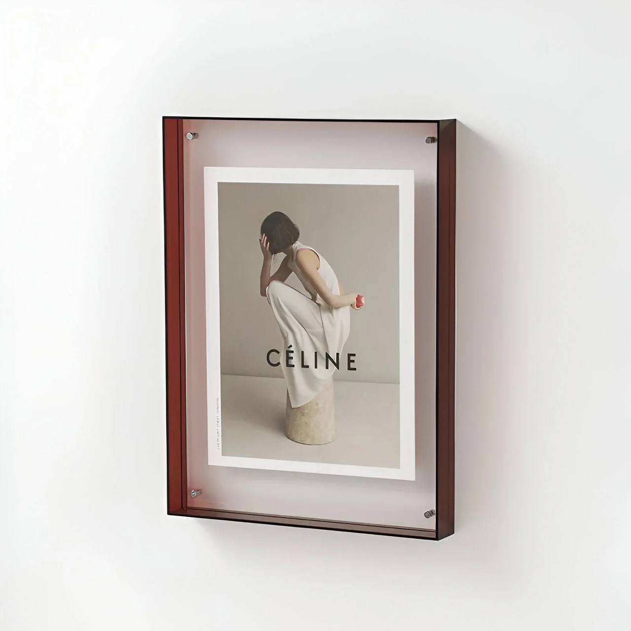 Sleek Transparent Photo Display Frame - Modern Minimalist Design