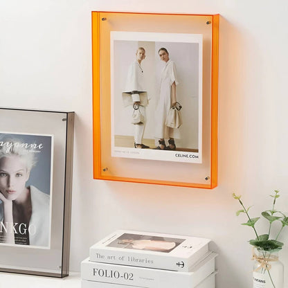 Sleek Transparent Photo Display Frame - Modern Minimalist Design