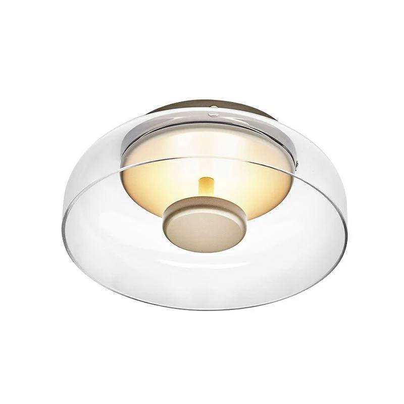 LuminousGlow Modern LED Ceiling Fixture with Glass Finish