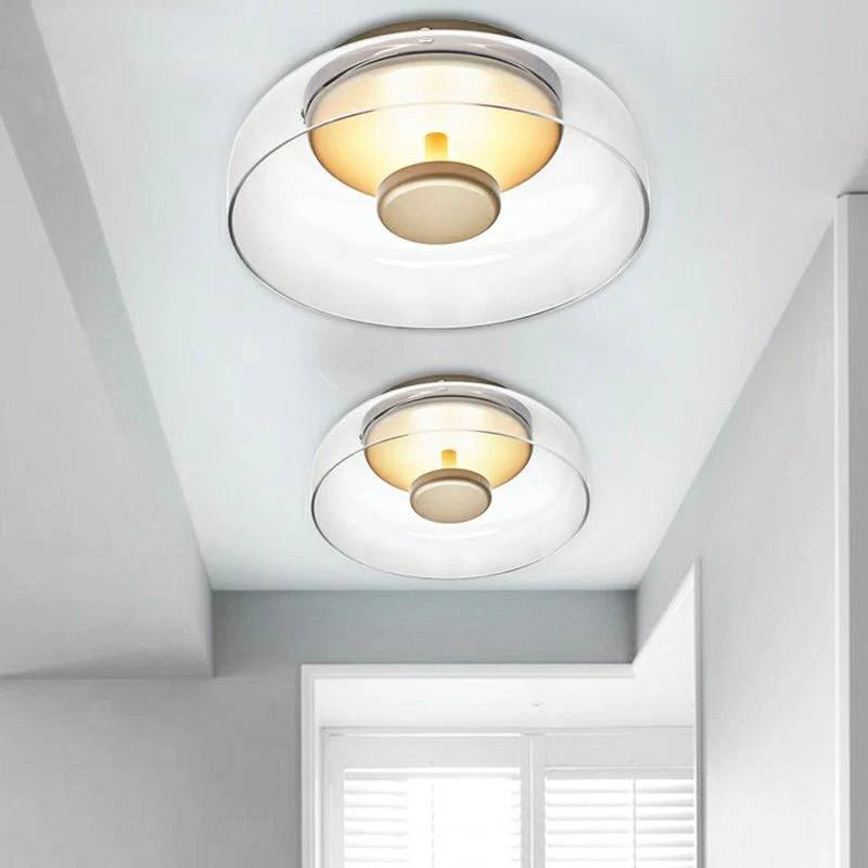 LuminousGlow Modern LED Ceiling Fixture with Glass Finish