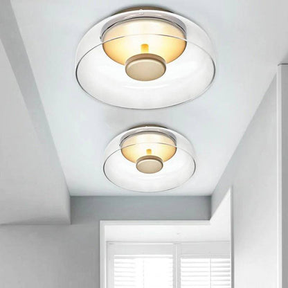 LuminousGlow Modern LED Ceiling Fixture with Glass Finish