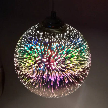 Dynamic 3D Glass Pendant Light with Vibrant Color Display