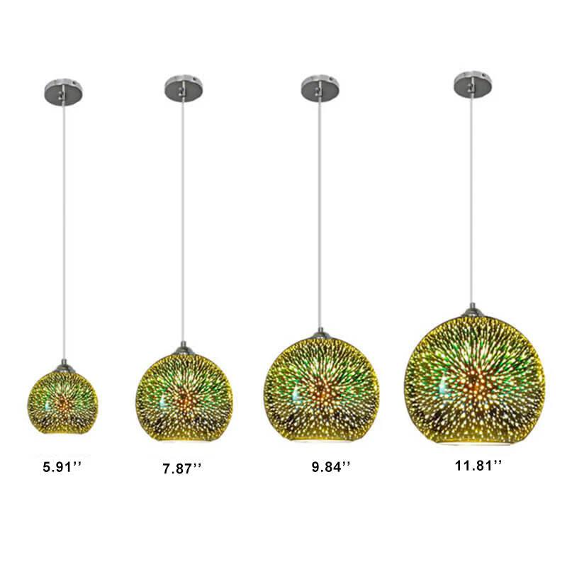 Dynamic 3D Glass Pendant Light with Vibrant Color Display