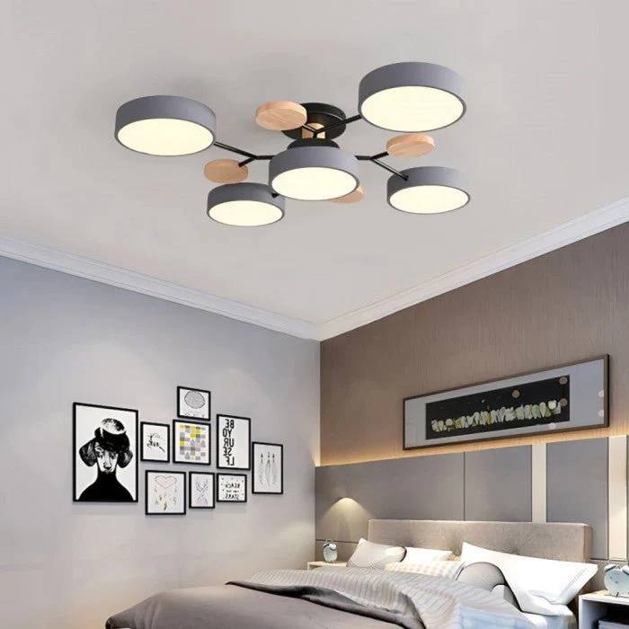 Elegant LED Ceiling Fixture with Organic Branch Design