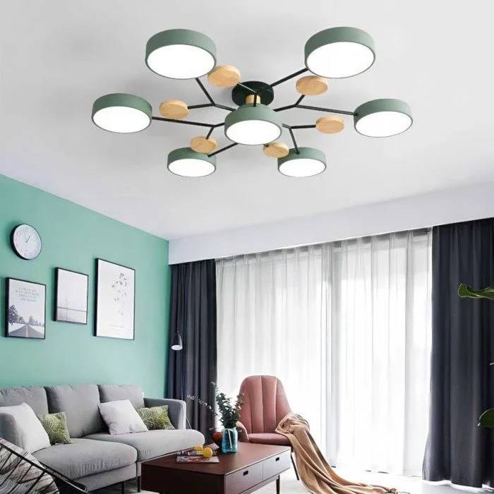 Elegant LED Ceiling Fixture with Organic Branch Design