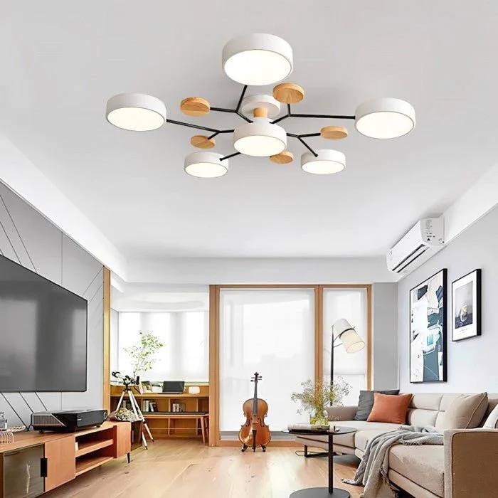 Elegant LED Ceiling Fixture with Organic Branch Design