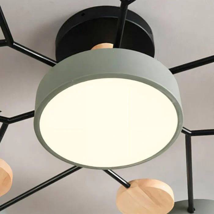 Elegant LED Ceiling Fixture with Organic Branch Design