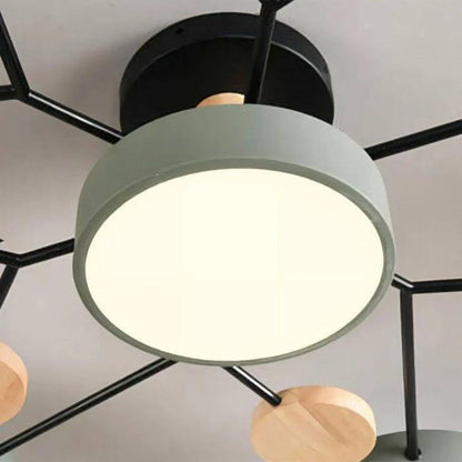 Elegant LED Ceiling Fixture with Organic Branch Design