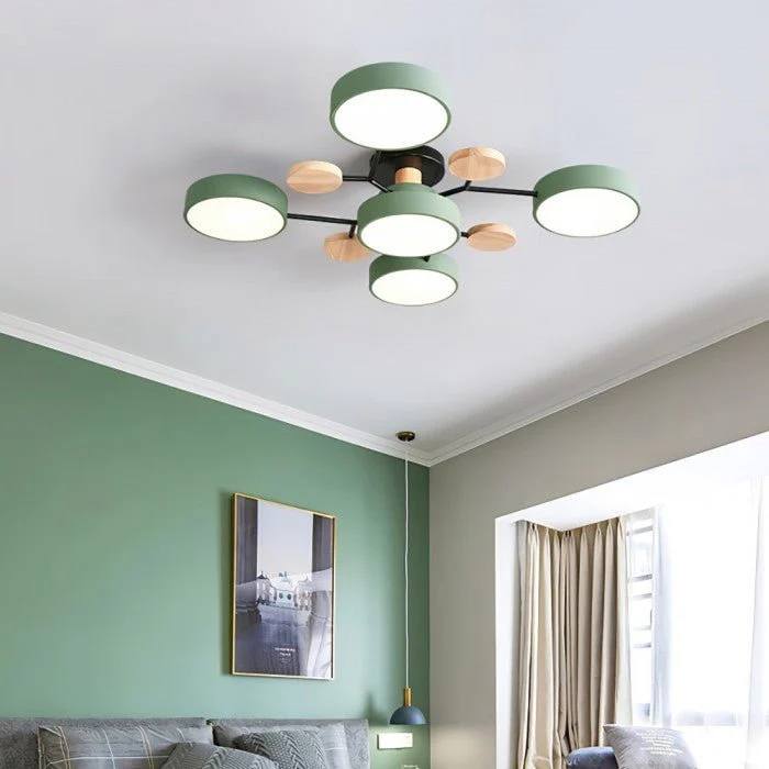 Elegant LED Ceiling Fixture with Organic Branch Design