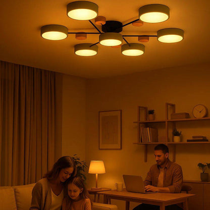 Elegant LED Ceiling Fixture with Organic Branch Design