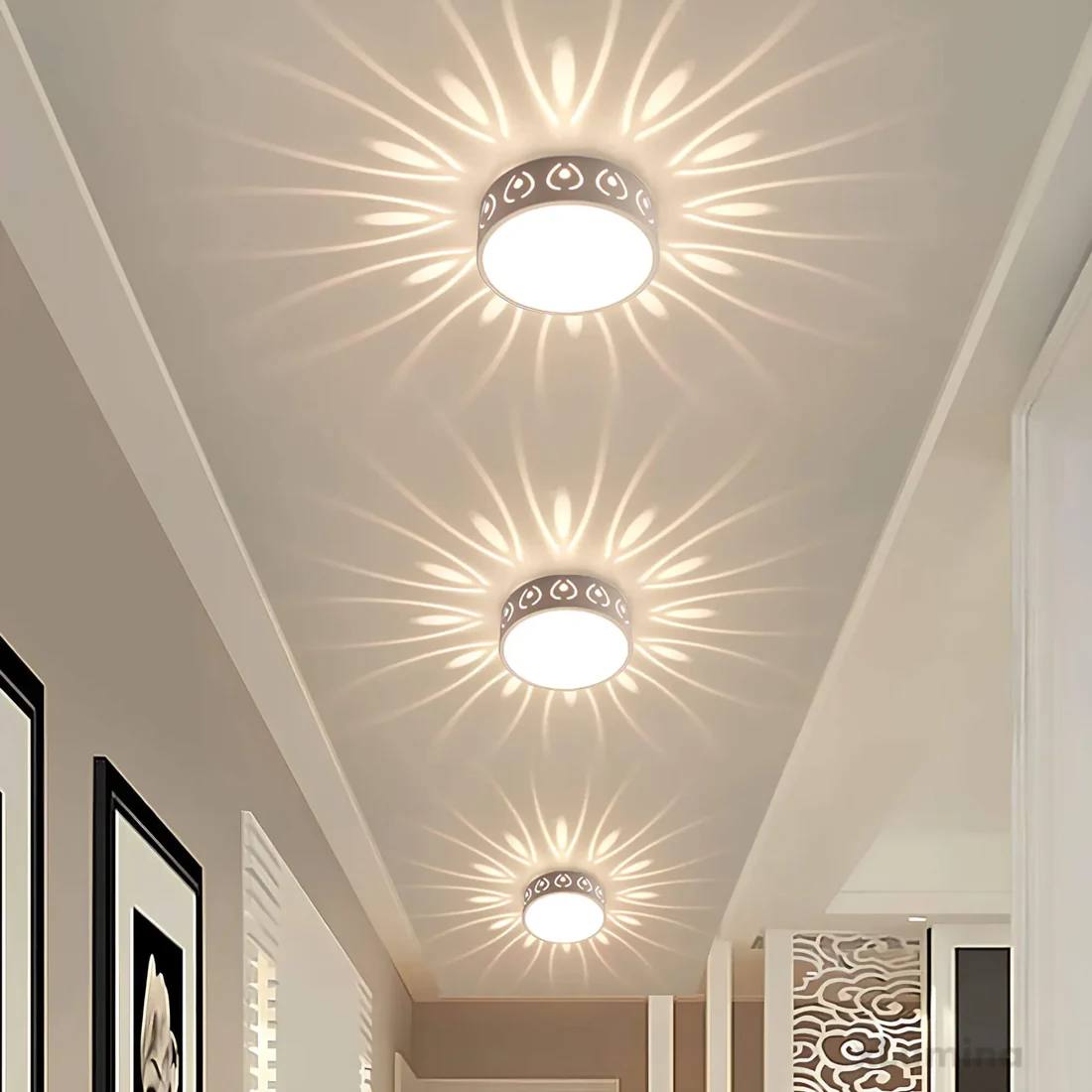Elegant LED Ceiling Fixture for Entrances and Hallways