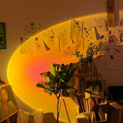 AuraGlow LED Floor Projector Lamp for a Cozy Ambiance