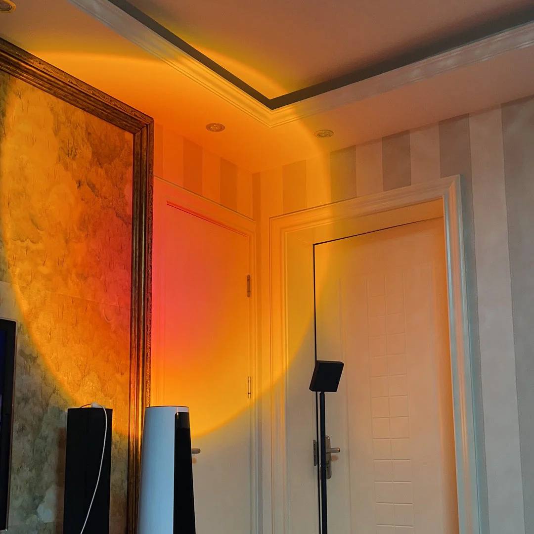 AuraGlow LED Floor Projector Lamp for a Cozy Ambiance