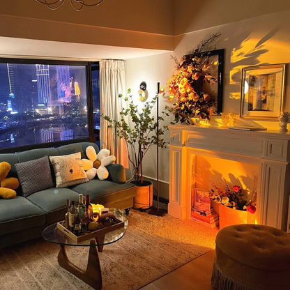 AuraGlow LED Floor Projector Lamp for a Cozy Ambiance