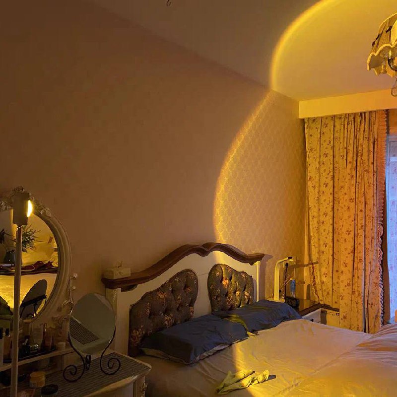 AuraGlow LED Floor Projector Lamp for a Cozy Ambiance