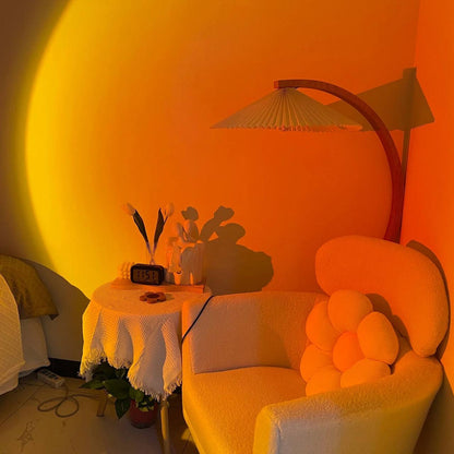 AuraGlow LED Floor Projector Lamp for a Cozy Ambiance
