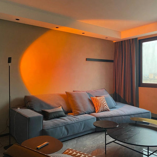 AuraGlow LED Floor Projector Lamp for a Cozy Ambiance