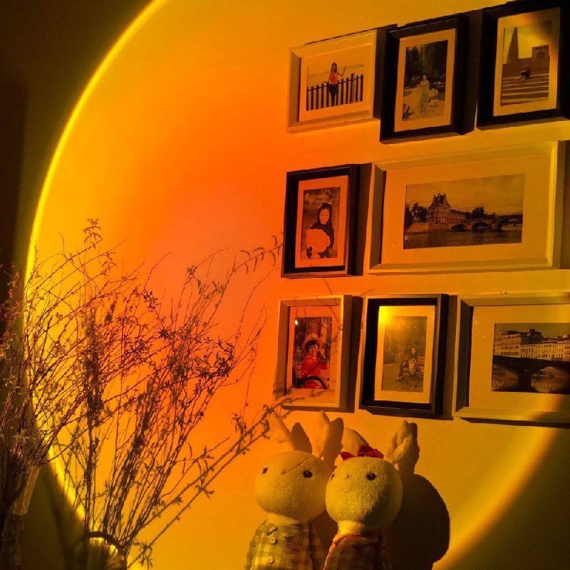 AuraGlow LED Floor Projector Lamp for a Cozy Ambiance