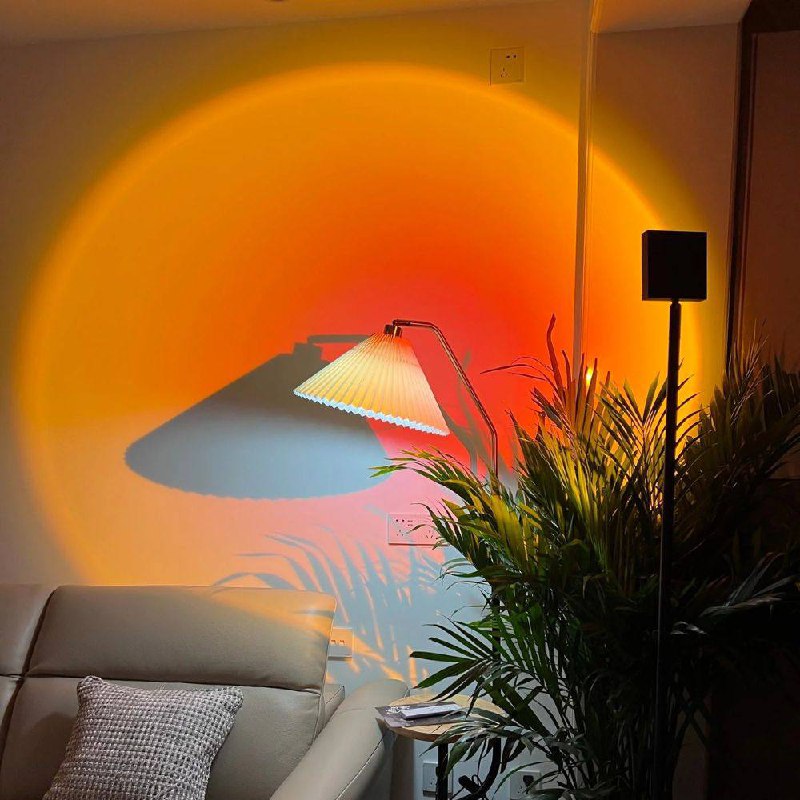 AuraGlow LED Floor Projector Lamp for a Cozy Ambiance
