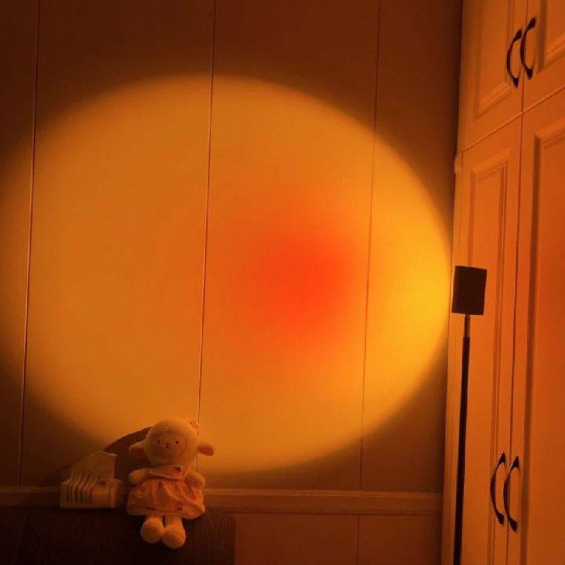 AuraGlow LED Floor Projector Lamp for a Cozy Ambiance