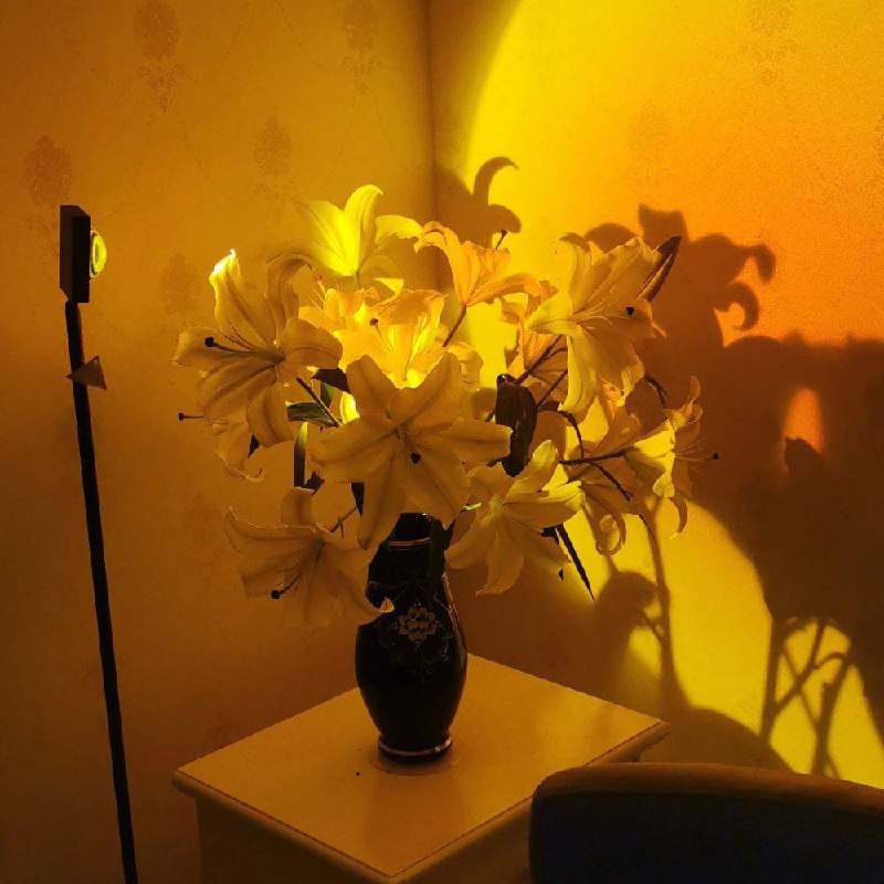 AuraGlow LED Floor Projector Lamp for a Cozy Ambiance