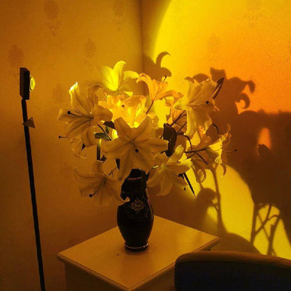 AuraGlow LED Floor Projector Lamp for a Cozy Ambiance