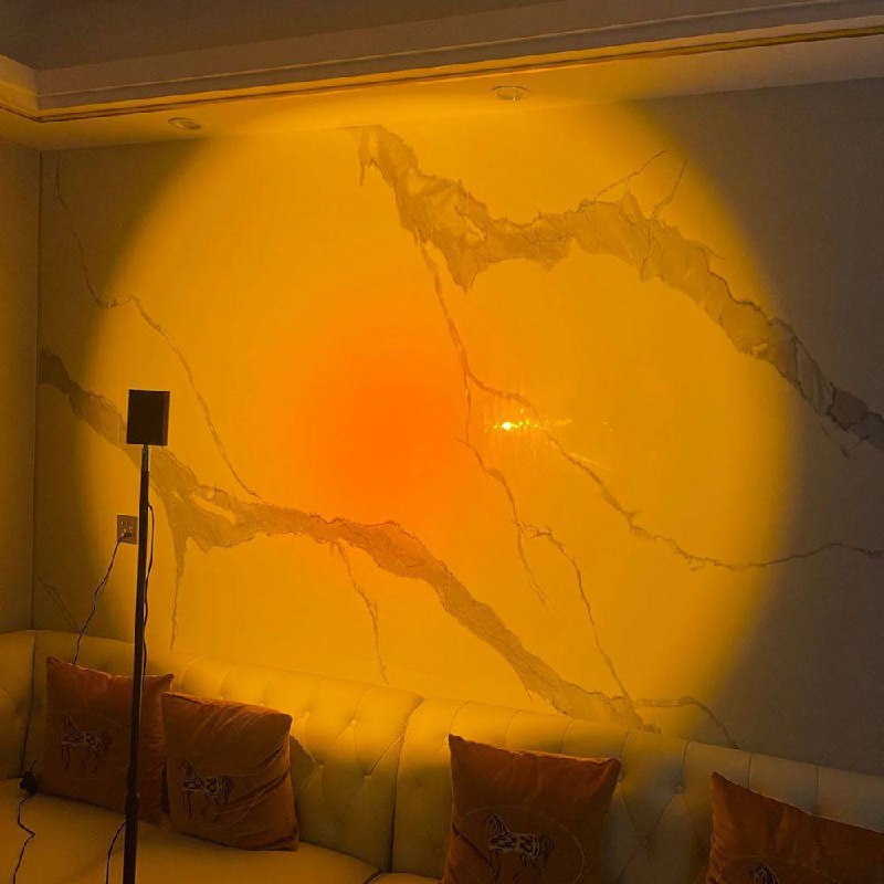 AuraGlow LED Floor Projector Lamp for a Cozy Ambiance