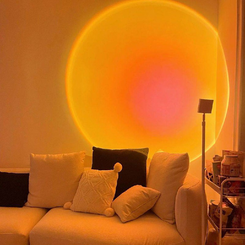AuraGlow LED Floor Projector Lamp for a Cozy Ambiance
