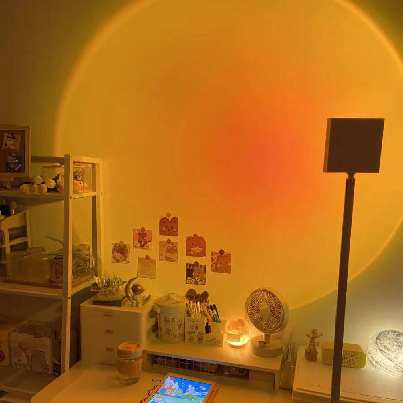 AuraGlow LED Floor Projector Lamp for a Cozy Ambiance