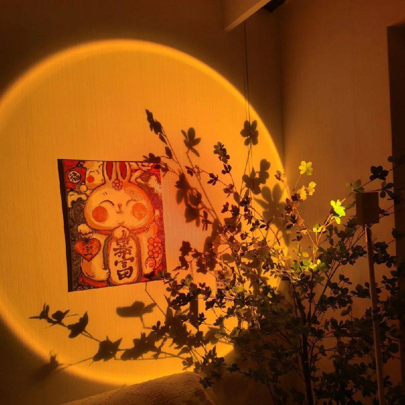 AuraGlow LED Floor Projector Lamp for a Cozy Ambiance