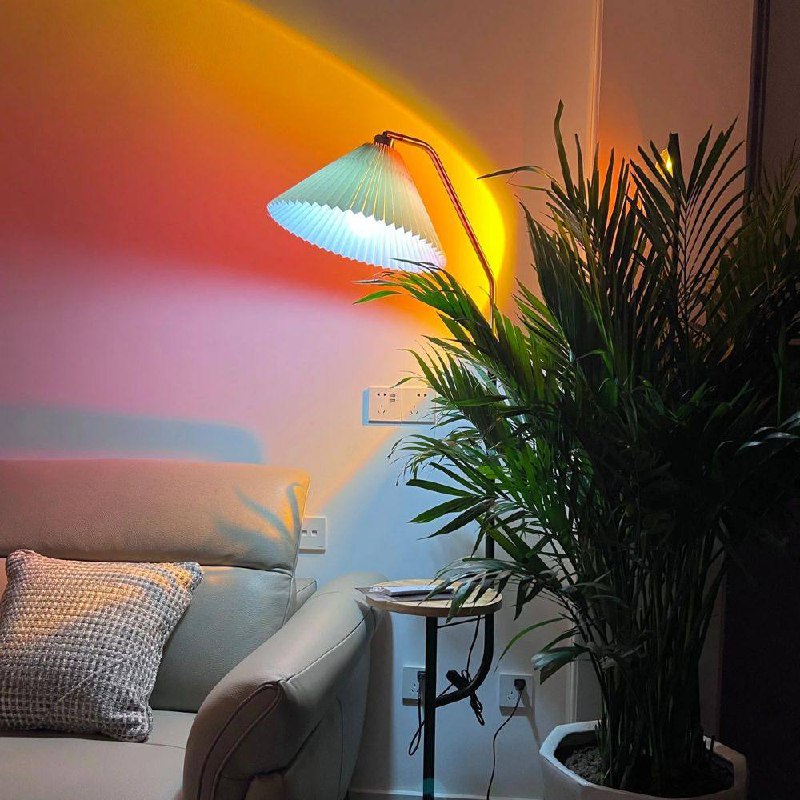 AuraGlow LED Floor Projector Lamp for a Cozy Ambiance