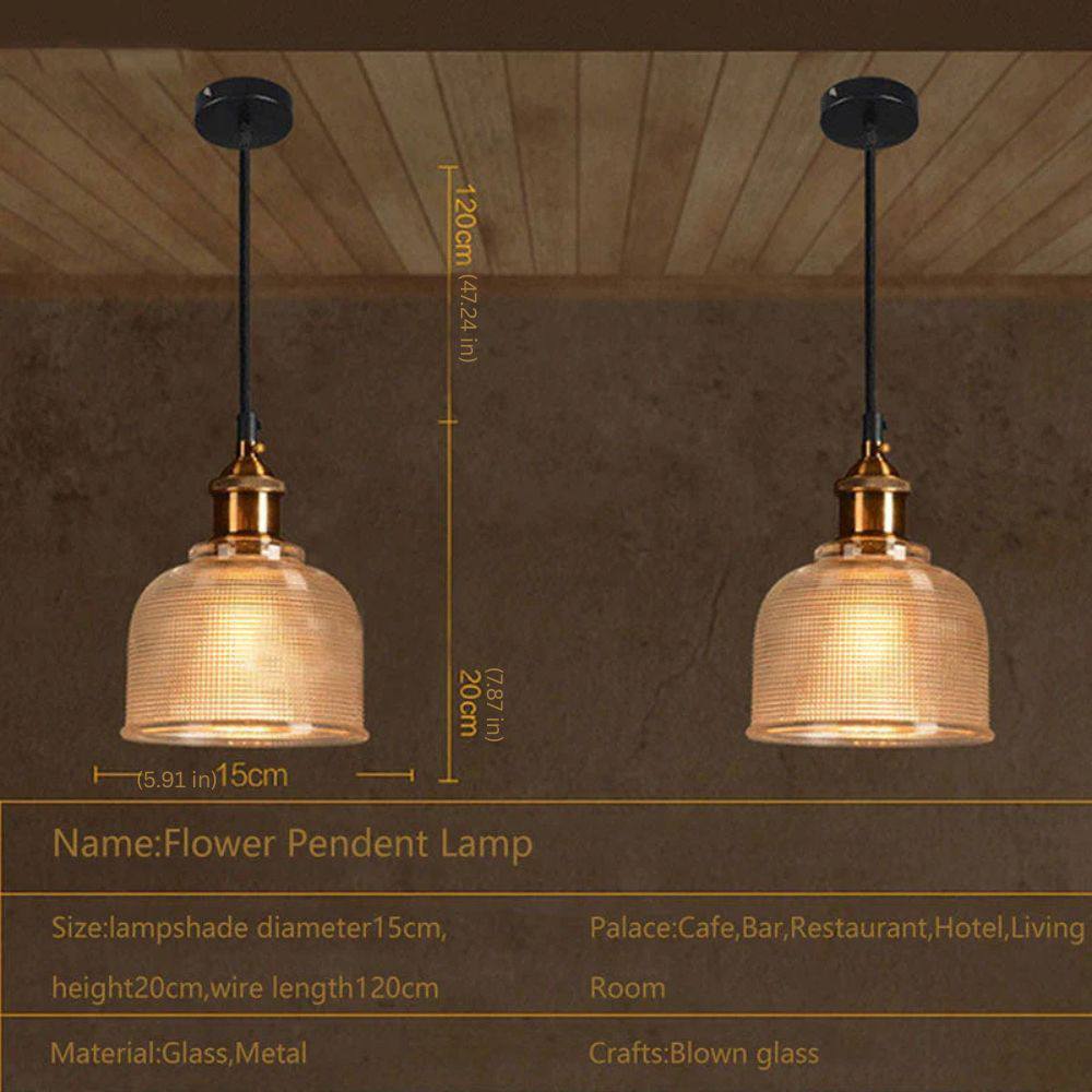 Vintage Charm Glass Pendant Fixture for Elegant Spaces