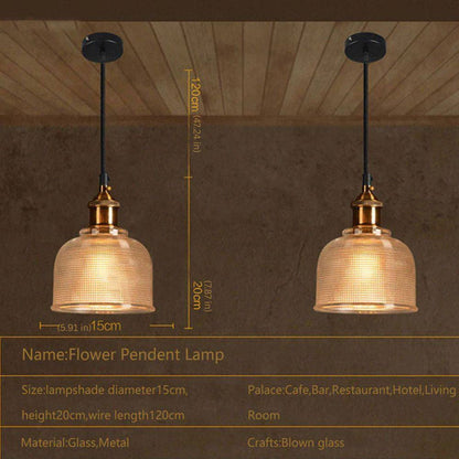 Vintage Charm Glass Pendant Fixture for Elegant Spaces
