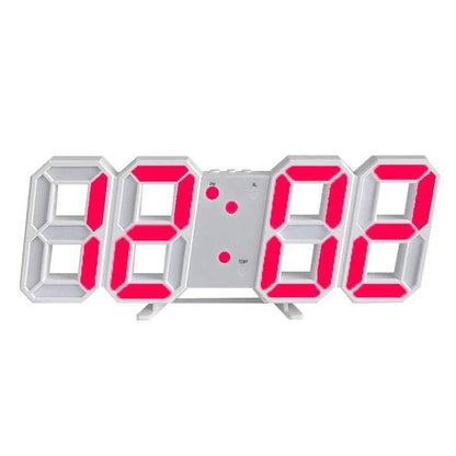 Sleek 3D Digital Wall Clock with Adjustable Glow