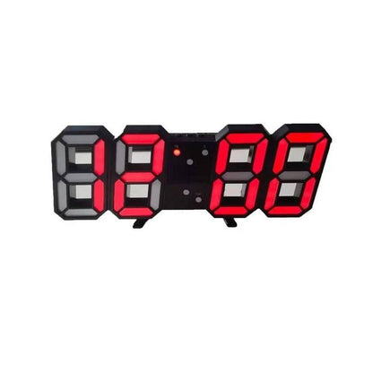 Sleek 3D Digital Wall Clock with Adjustable Glow